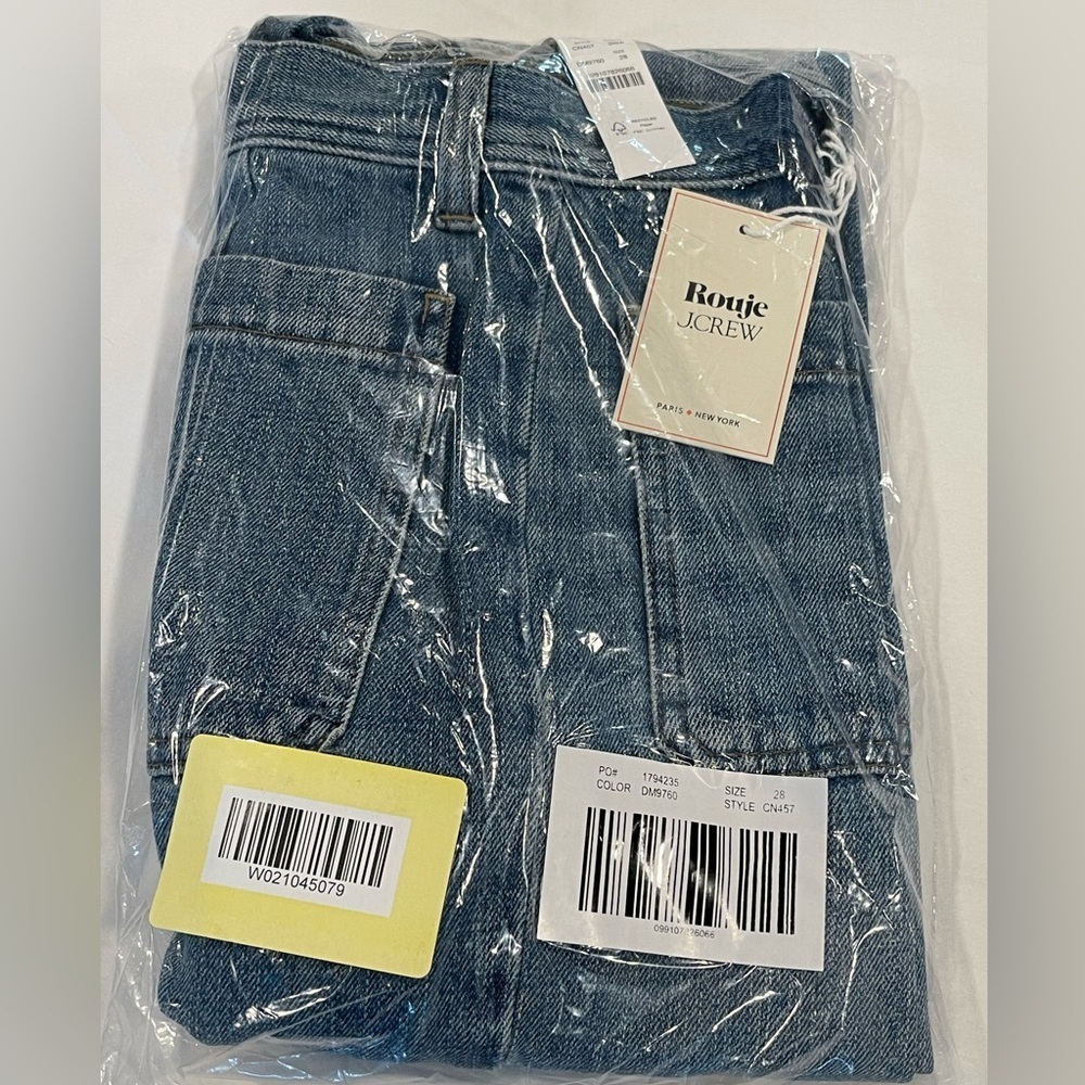 J.Crew | Rouje X J.Crew Marin High-Rise Flare Jean | Storm Wash | 28 - Picture 3 of 9
